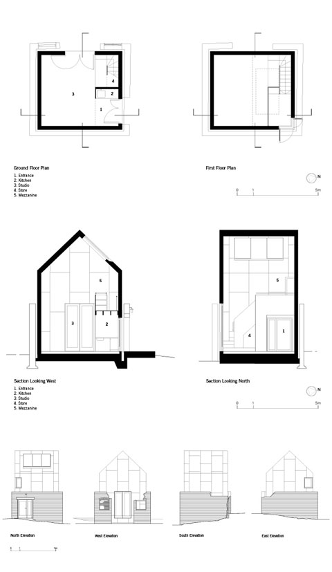 Ruina z prefabrykatów i cortenu