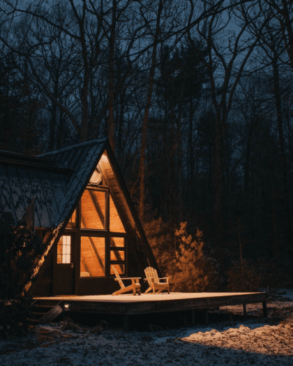 A Black A- Frame, Airbnb