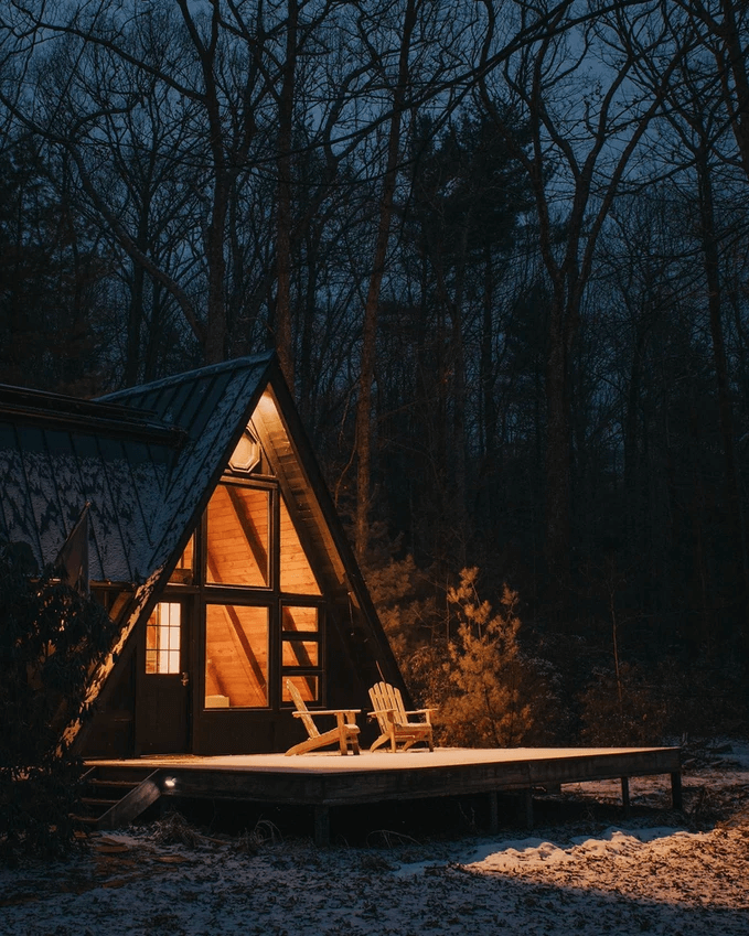 A Black A- Frame, Airbnb